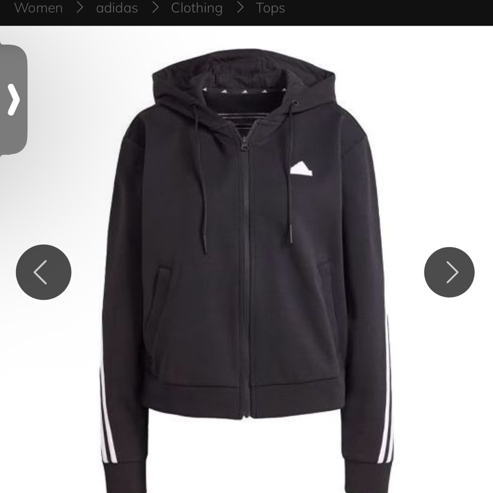 NBW Adidas Women's Black Zip-Up Hoodie